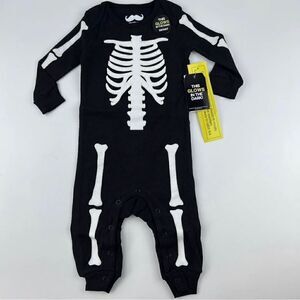 Halloween Skeleton Pajamas for baby, Size 9 m, Snug And Cozy Fit, Costume Glows